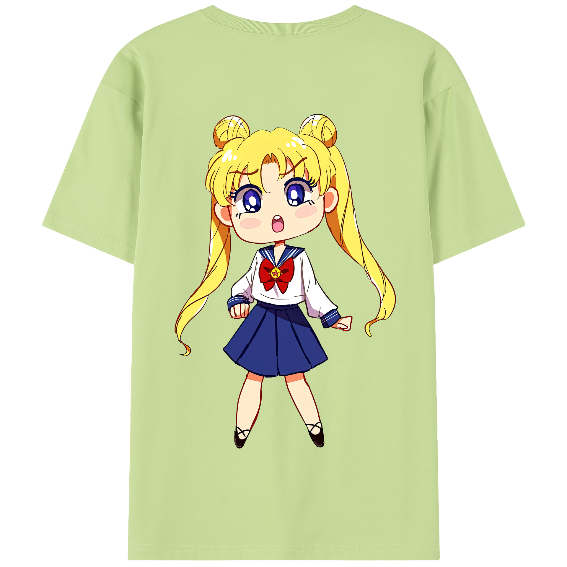 （画像用） 美少女戦士セーラームーン 愛野 美奈子 あいの みなこ Sailor Moon Aino Minako 綿100％半袖Tシャツ（背面プリント）